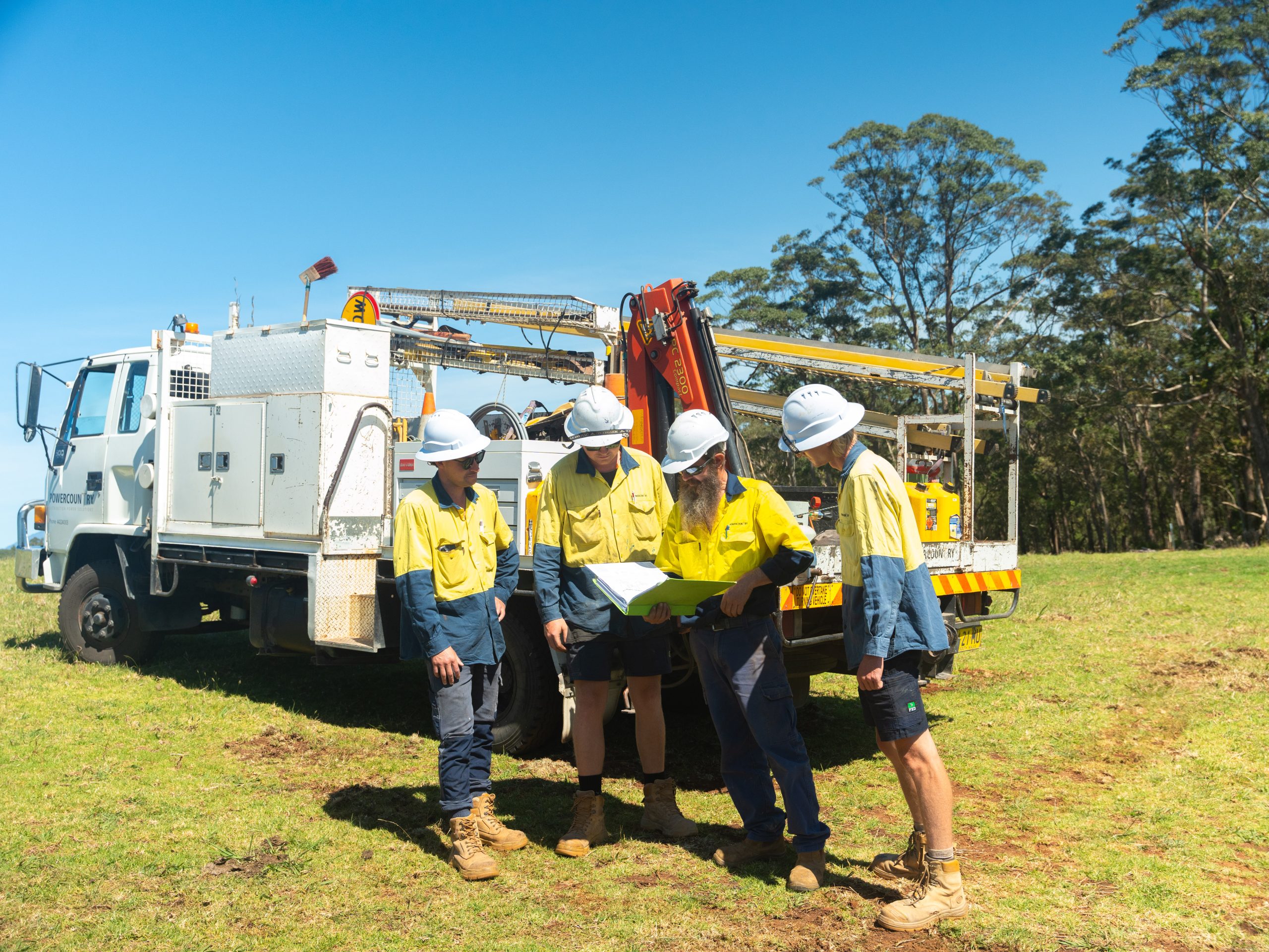 On the Job with POWERCOUNTRY performing Overhead Installation & Maintenance