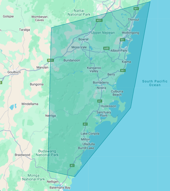 POWERCOUNTRY Service Area Map